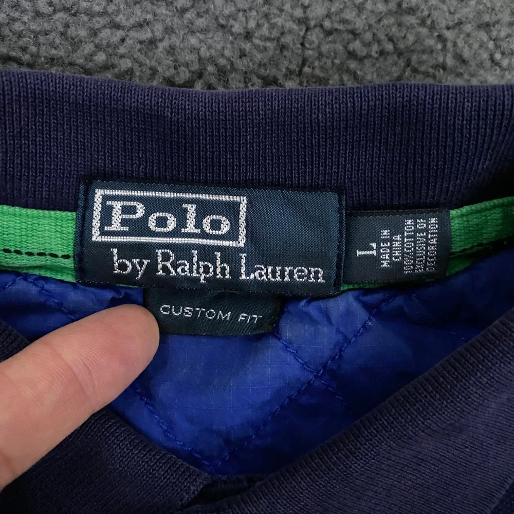 Polo Ralph Lauren Shirt Mens Large Navy Blue River RL Rafting 34 Class C1